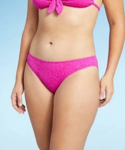 Discount 🤩 Juniors' Textured Cheeky Bikini Bottom - Xhilaration™ Hot Pink ❤️ -Swimsuits Official Site unnamed file 2766