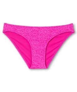 Discount 🤩 Juniors' Textured Cheeky Bikini Bottom - Xhilaration™ Hot Pink ❤️ -Swimsuits Official Site unnamed file 2768