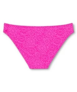 Discount 🤩 Juniors' Textured Cheeky Bikini Bottom - Xhilaration™ Hot Pink ❤️ -Swimsuits Official Site unnamed file 2769