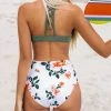 Flash Sale ✨ Women's High Waisted Bikini Swimsuit Floral Lace Up Ruched Two Piece Bathing Suit -Cupshe ⌛ -Swimsuits Official Site unnamed file 277