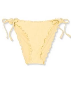 Coupon 🤩 Juniors' Ruffle High Leg Scoop Bikini Bottom - Xhilaration™ Light Yellow 🌟 -Swimsuits Official Site unnamed file 2790