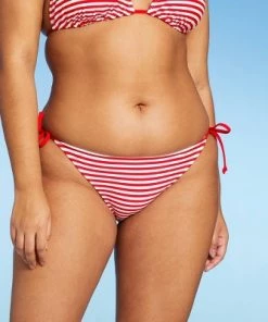 Hot Sale 😍 Juniors' String Bikini Bottom - Xhilaration™ Red/White Stripe 🎉 -Swimsuits Official Site unnamed file 2810