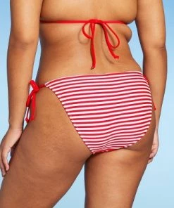 Hot Sale 😍 Juniors' String Bikini Bottom - Xhilaration™ Red/White Stripe 🎉 -Swimsuits Official Site unnamed file 2811