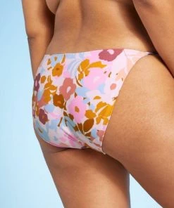 Outlet ❤️ Juniors' Strappy Bikini Bottom - Xhilaration™ Abstract Floral Print 😍 -Swimsuits Official Site unnamed file 2822