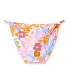 Outlet ❤️ Juniors' Strappy Bikini Bottom - Xhilaration™ Abstract Floral Print 😍 -Swimsuits Official Site unnamed file 2824