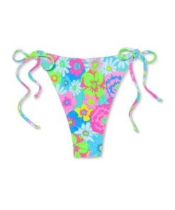 Deals 👍 Juniors' Ribbed Ultra Hiked Tunneled String Bikini Bottom - Xhilaration™ Multi Floral Print ✨ -Swimsuits Official Site unnamed file 2835