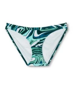 Discount 👍 Juniors' High Leg Scoop Bikini Bottom - Xhilaration™ Blue Swirl Print 💯 -Swimsuits Official Site unnamed file 2845