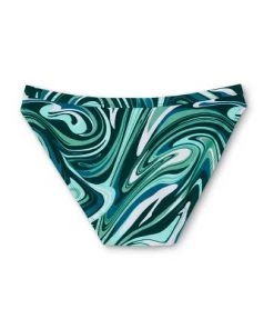 Discount 👍 Juniors' High Leg Scoop Bikini Bottom - Xhilaration™ Blue Swirl Print 💯 -Swimsuits Official Site unnamed file 2846