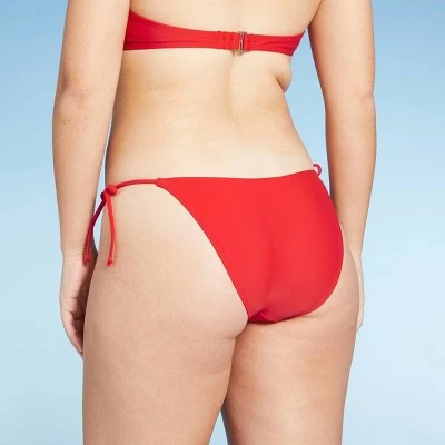 New šÆ Juniors' High Leg Scoop String Bikini Bottom - Xhilaration⢠Red ā 6 New šÆ Juniors' High Leg Scoop String Bikini Bottom - Xhilaration⢠Red ā - Image 4