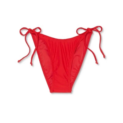 New šÆ Juniors' High Leg Scoop String Bikini Bottom - Xhilaration⢠Red ā 7 New šÆ Juniors' High Leg Scoop String Bikini Bottom - Xhilaration⢠Red ā - Image 5