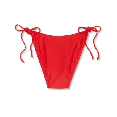 New šÆ Juniors' High Leg Scoop String Bikini Bottom - Xhilaration⢠Red ā 8 New šÆ Juniors' High Leg Scoop String Bikini Bottom - Xhilaration⢠Red ā - Image 6
