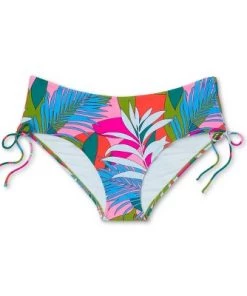 Brand new 🧨 Juniors' Plus Size Side-Tie Hipster Bikini Bottom - Xhilaration™ Multi Tropical Print 😍 -Swimsuits Official Site unnamed file 2911