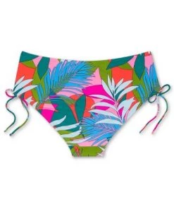 Brand new 🧨 Juniors' Plus Size Side-Tie Hipster Bikini Bottom - Xhilaration™ Multi Tropical Print 😍 -Swimsuits Official Site unnamed file 2912