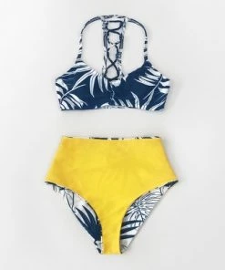 Cheap 🎁 Women's Leafy Bikini Set Swimsuits Lace Up High Waisted Bathing Suit -Cupshe 🤩 -Swimsuits Official Site unnamed file 294
