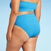 Best Pirce 🧨 Juniors' Plus Size Ribbed High Waist Bikini Bottom - Xhilaration™ Blue ⌛ -Swimsuits Official Site unnamed file 2949