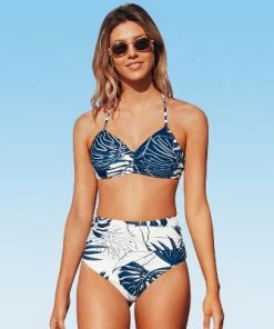 Cheap 🎁 Women's Leafy Bikini Set Swimsuits Lace Up High Waisted Bathing Suit -Cupshe 🤩 -Swimsuits Official Site unnamed file 296