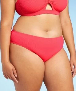 Budget 👍 Juniors' Plus Size Ribbed Cheeky Hipster Bikini Bottom - Xhilaration™ Coral Pink ❤️ -Swimsuits Official Site unnamed file 2980