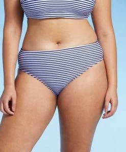 Coupon 🎁 Juniors' Plus Size Cheeky Hipster Bikini Bottom - Xhilaration™ Navy/White Stripe ✨ -Swimsuits Official Site unnamed file 2991