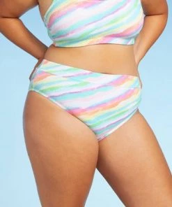 Top 10 🔥 Juniors' Plus Size Ribbed High Leg High Waist Bikini Bottom - Xhilaration™ Multi 🔔 -Swimsuits Official Site unnamed file 3005