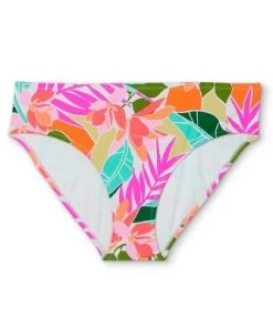 Brand new 🛒 Juniors' Plus Size Ribbed Cheeky Bikini Bottom - Xhilaration™ Multi Tropical Print ✨ -Swimsuits Official Site unnamed file 3018