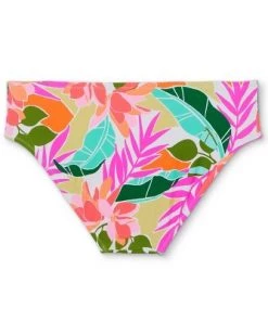 Brand new 🛒 Juniors' Plus Size Ribbed Cheeky Bikini Bottom - Xhilaration™ Multi Tropical Print ✨ -Swimsuits Official Site unnamed file 3019