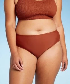 Budget ✨ Juniors' Plus Size Hipster Bikini Bottom - Xhilaration™ Rust 🔔 -Swimsuits Official Site unnamed file 3075