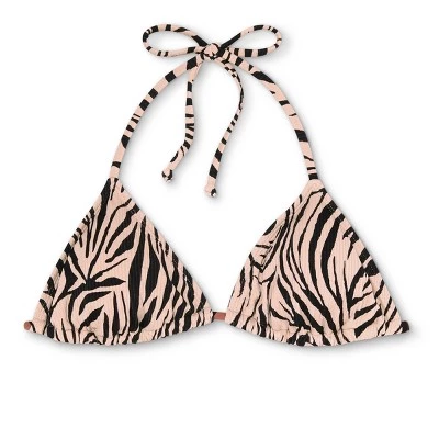 Best Pirce 🎉 Juniors' Ribbed Triangle Bikini Top - Xhilaration™ Orange Animal Print 🔔 6 Best Pirce 🎉 Juniors' Ribbed Triangle Bikini Top - Xhilaration™ Orange Animal Print 🔔 - Image 5