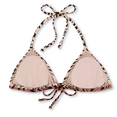 Best Pirce 🎉 Juniors' Ribbed Triangle Bikini Top - Xhilaration™ Orange Animal Print 🔔 7 Best Pirce 🎉 Juniors' Ribbed Triangle Bikini Top - Xhilaration™ Orange Animal Print 🔔 - Image 6