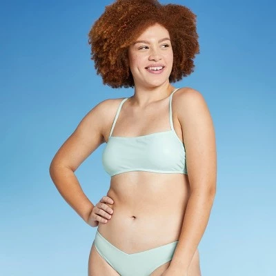 Brand new ✨ Juniors' Shiny Bralette Bikini Top - Xhilaration™ Light Blue 🧨 5 Brand new ✨ Juniors' Shiny Bralette Bikini Top - Xhilaration™ Light Blue 🧨 - Image 3
