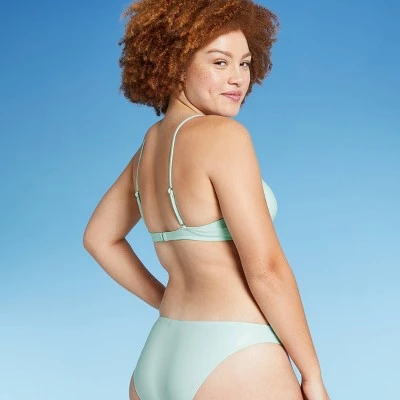 Brand new ✨ Juniors' Shiny Bralette Bikini Top - Xhilaration™ Light Blue 🧨 6 Brand new ✨ Juniors' Shiny Bralette Bikini Top - Xhilaration™ Light Blue 🧨 - Image 4