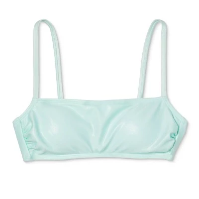Brand new ✨ Juniors' Shiny Bralette Bikini Top - Xhilaration™ Light Blue 🧨 7 Brand new ✨ Juniors' Shiny Bralette Bikini Top - Xhilaration™ Light Blue 🧨 - Image 5