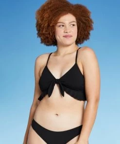 Best reviews of 💯 Juniors Ribbed Ruffle Tie-Front Bralette Bikini Top - Xhilaration™ Light Pink 🔔 -Swimsuits Official Site unnamed file 3238