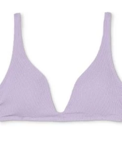 Outlet 👏 Women's Tall Triangle Bralette Bikini Top - Shade & Shore™ Lilac Purple Lurex ✨ -Swimsuits Official Site unnamed file 3253