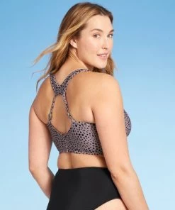 Cheapest 💯 Women's Longline Twist Bikini Top - Kona Sol™ Black 🤩 -Swimsuits Official Site unnamed file 3269