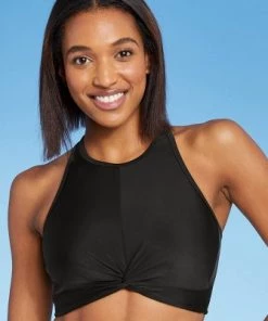 Cheapest 💯 Women's Longline Twist Bikini Top - Kona Sol™ Black 🤩 -Swimsuits Official Site unnamed file 3273