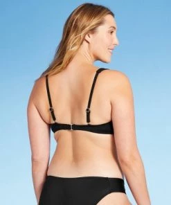 Flash Sale 🛒 Women's Simple Square Neck Over the Shoulder Bikini Top - Kona Sol™ Black 🔥 -Swimsuits Official Site unnamed file 3305