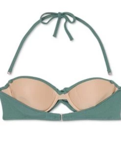 Best reviews of 💯 Women's Lightly Lined Twist-Front Crepe Textured Bandeau Bikini Top - Shade & Shore™ Cactus Green 🛒 -Swimsuits Official Site unnamed file 3313