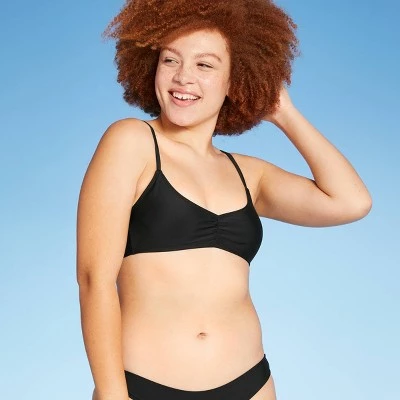 Wholesale 🎁 Juniors' Cinch-Front Bralette Bikini Top - Xhilaration™ Black 🌟 5 Wholesale 🎁 Juniors' Cinch-Front Bralette Bikini Top - Xhilaration™ Black 🌟 - Image 3