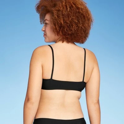 Wholesale 🎁 Juniors' Cinch-Front Bralette Bikini Top - Xhilaration™ Black 🌟 6 Wholesale 🎁 Juniors' Cinch-Front Bralette Bikini Top - Xhilaration™ Black 🌟 - Image 4