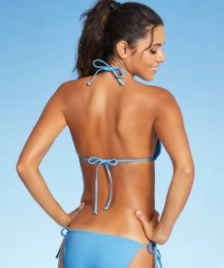 Wholesale ✨ Juniors' Ribbed Triangle Bikini Top - Xhilaration™ White 😀