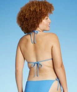 Wholesale ✨ Juniors' Ribbed Triangle Bikini Top - Xhilaration™ White 😀 -Swimsuits Official Site unnamed file 3359