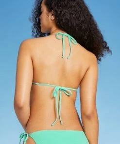 Wholesale ✨ Juniors' Ribbed Triangle Bikini Top - Xhilaration™ White 😀 -Swimsuits Official Site unnamed file 3365