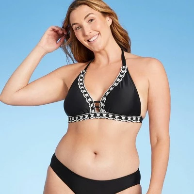 Wholesale 🌟 Women's Crochet Detail Bikini Top - Kona Sol™ Black 🤩 5 Wholesale 🌟 Women's Crochet Detail Bikini Top - Kona Sol™ Black 🤩 - Image 3