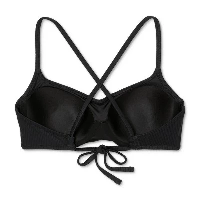 Discount 🛒 Women's Light Lift Ribbed Square Neck Bikini Top - Shade & Shore™ Black 🎉 8 Discount 🛒 Women's Light Lift Ribbed Square Neck Bikini Top - Shade & Shore™ Black 🎉 - Image 6