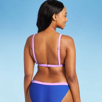 Deals 💯 Juniors' Stitched Trim Triangle Bikini Top - Xhilaration™ Cobalt 👍 7 Deals 💯 Juniors' Stitched Trim Triangle Bikini Top - Xhilaration™ Cobalt 👍 - Image 5