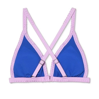Deals 💯 Juniors' Stitched Trim Triangle Bikini Top - Xhilaration™ Cobalt 👍 9 Deals 💯 Juniors' Stitched Trim Triangle Bikini Top - Xhilaration™ Cobalt 👍 - Image 7