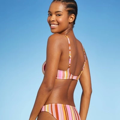 Best Pirce 🎉 Juniors' Scoop Neck Bralette Bikini Top - Xhilaration™ Multi Stripe ✔️ 3 Best Pirce 🎉 Juniors' Scoop Neck Bralette Bikini Top - Xhilaration™ Multi Stripe ✔️