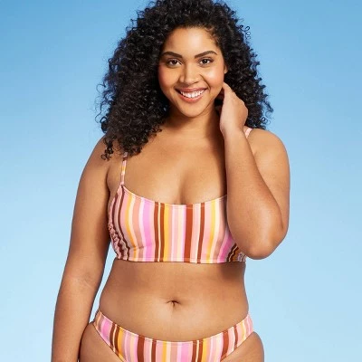 Best Pirce 🎉 Juniors' Scoop Neck Bralette Bikini Top - Xhilaration™ Multi Stripe ✔️ 5 Best Pirce 🎉 Juniors' Scoop Neck Bralette Bikini Top - Xhilaration™ Multi Stripe ✔️ - Image 3