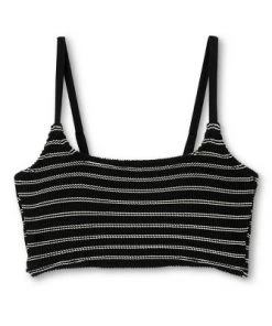 New 😍 Women's Textured Pucker Straight Neck Bikini Top - Kona Sol™ Black ⭐ -Swimsuits Official Site unnamed file 3555