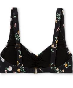 Top 10 🛒 Juniors' Cinch-Front Bralette Bikini Top - Xhilaration™ Black Floral Print 😍 -Swimsuits Official Site unnamed file 3605